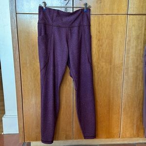 Athleta leggings, sz S, dark pink with light pink flecks